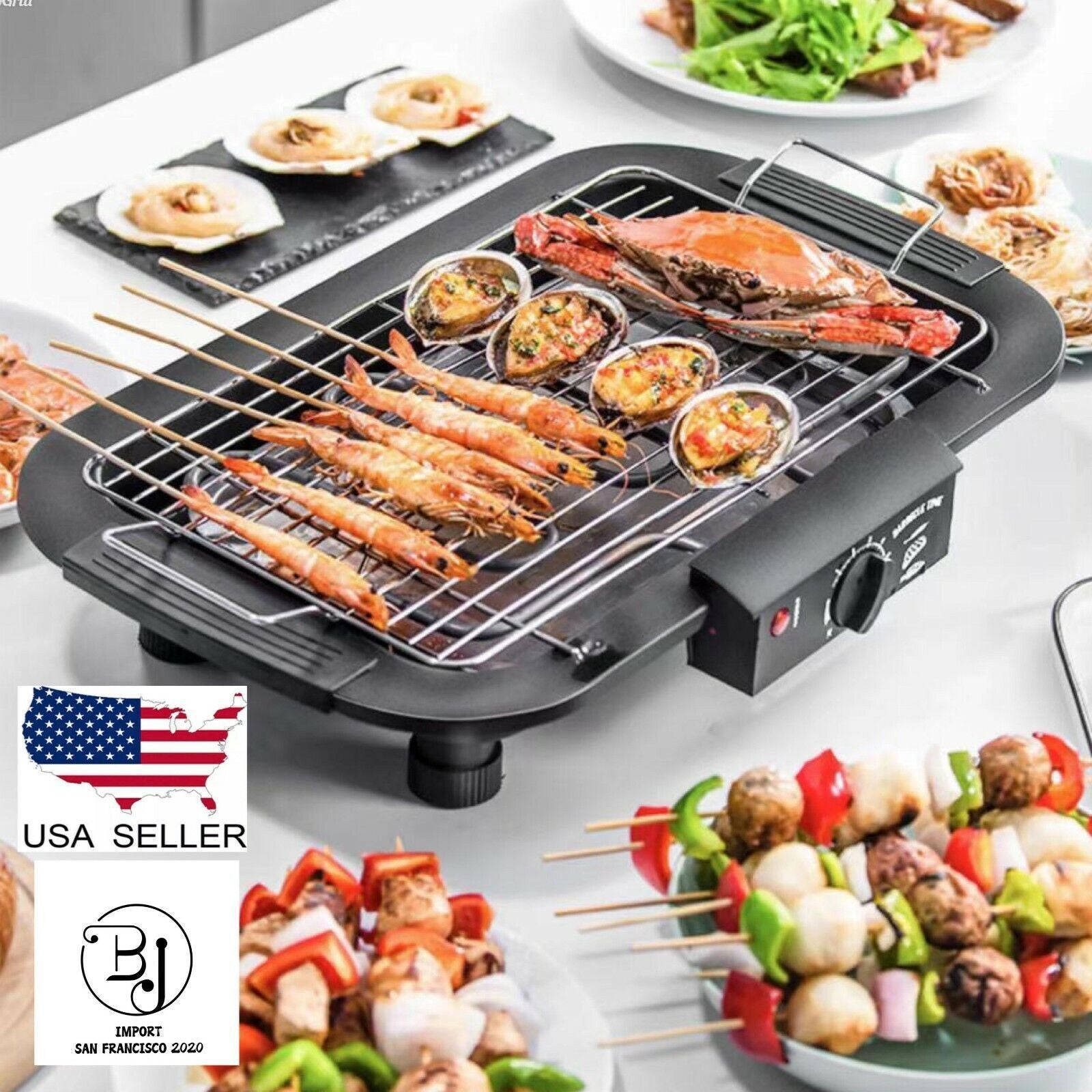 Elektromos asztali grillsütő állítható termosztáttal