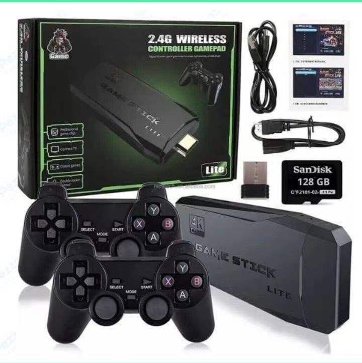 Game Stick Lite 4K Retro játékkonzol 2 vezeték nélküli kontrollerrel