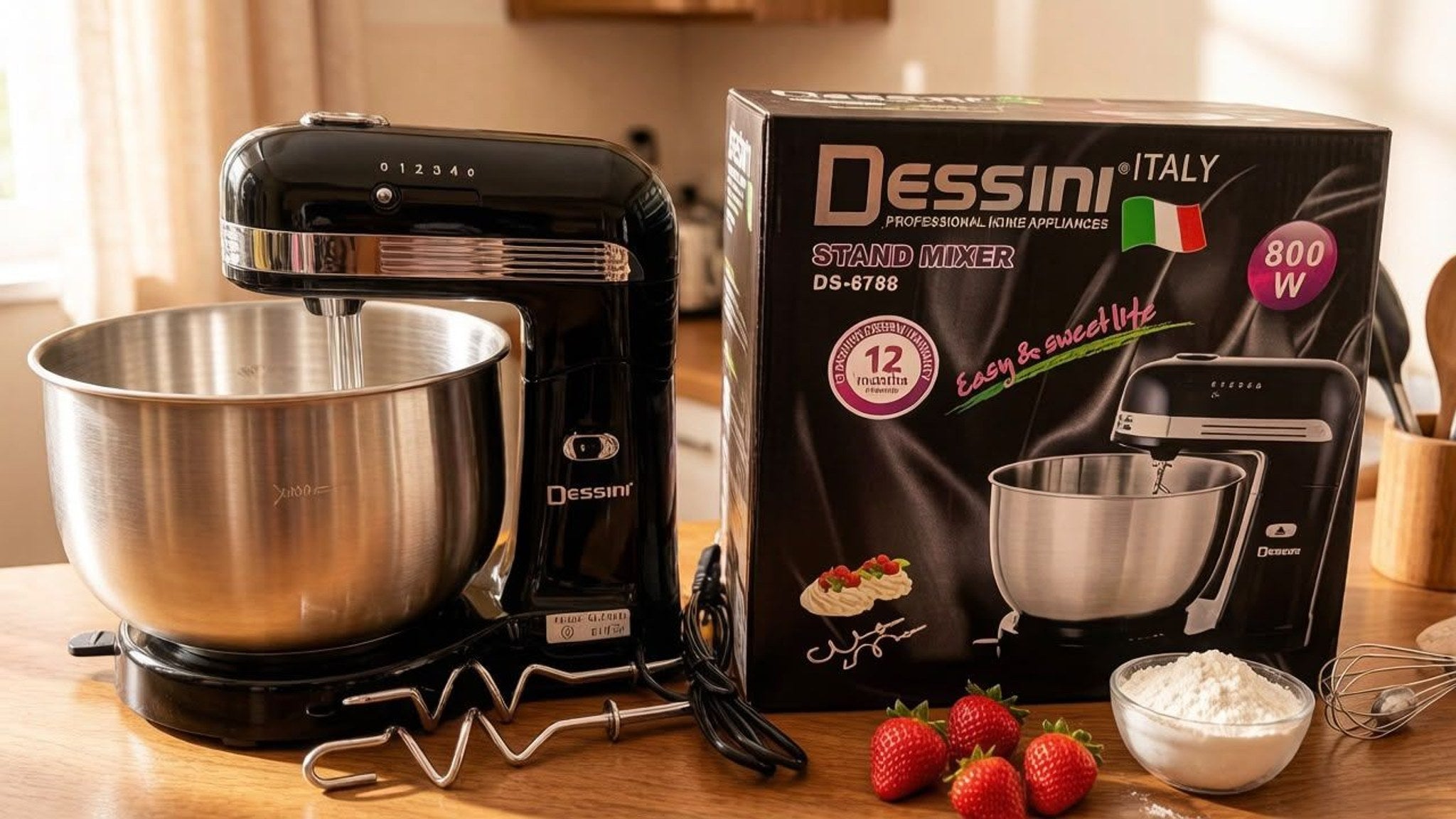 Dessini 800 W-os konyhai robotgép 3,5 l-es rozsdamentes tállal