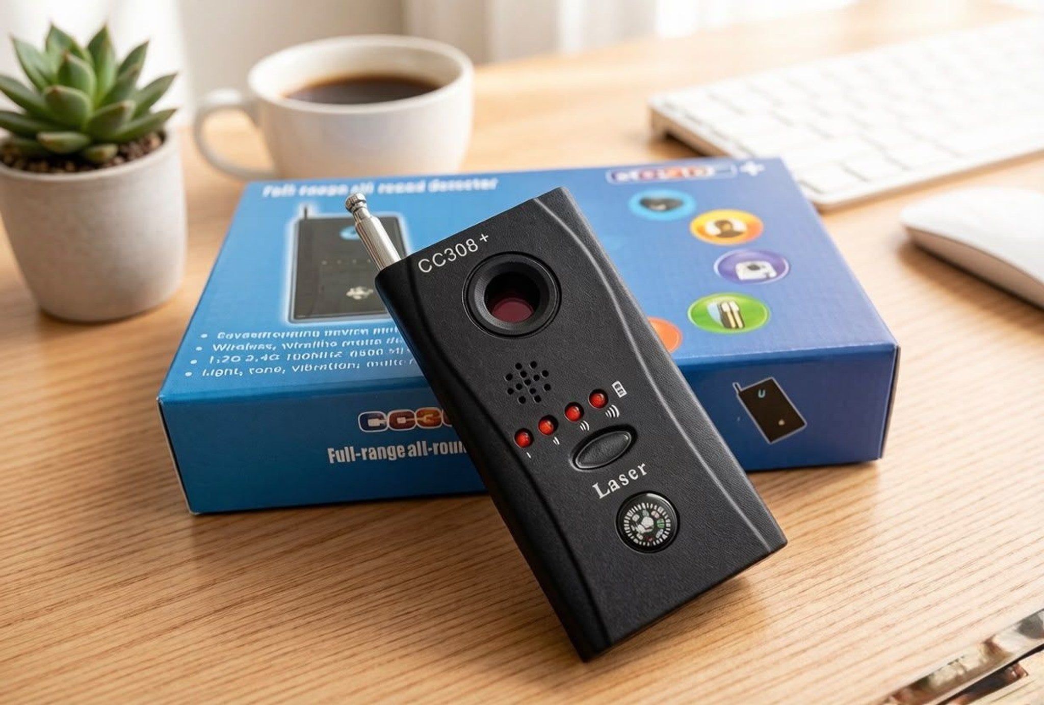 CC308+ Anti-Spy RF jel és rejtett kamera érzékelő