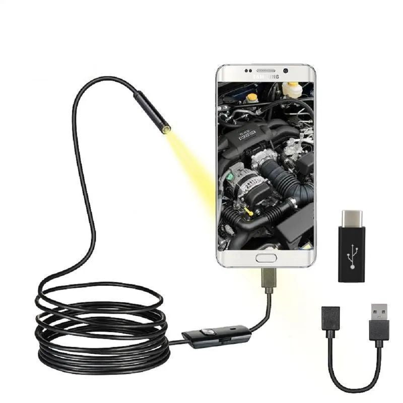 3 az 1-ben USB endoszkópos ellenőrző kamera (2 m) Androidra és PC-re