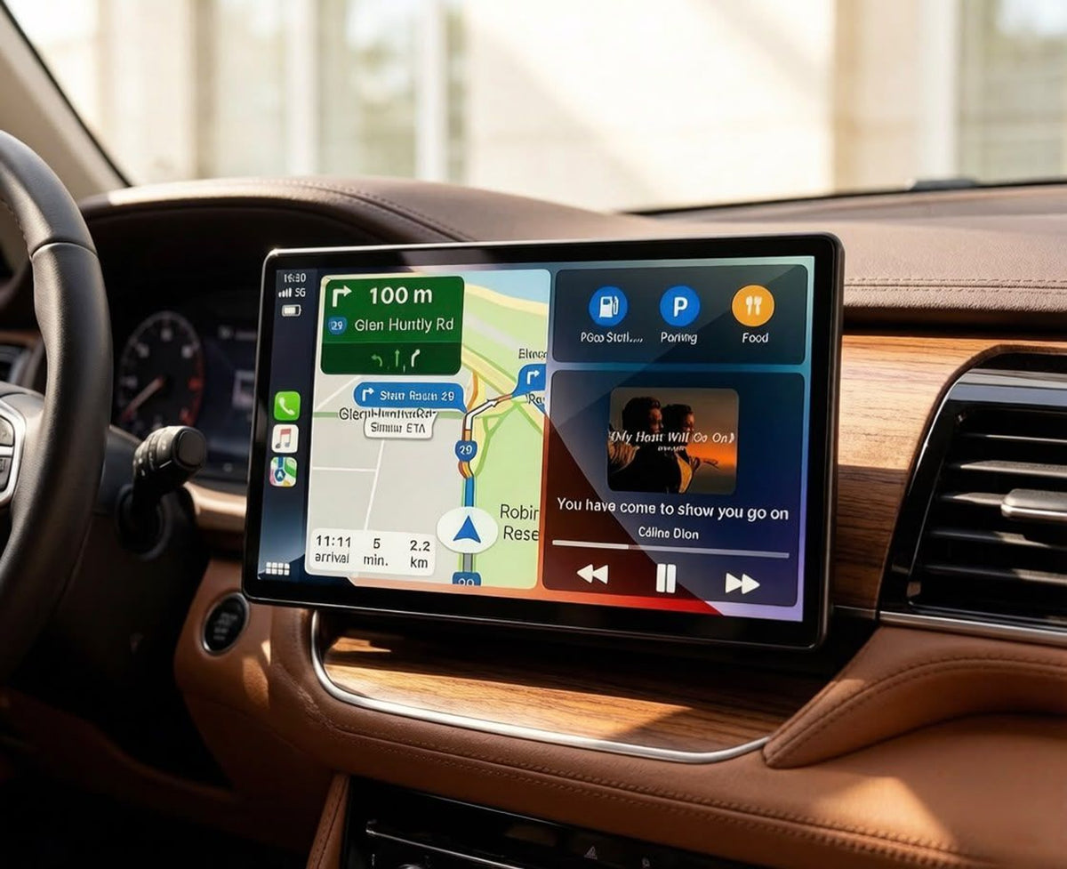 Hordozható vezeték nélküli CarPlay és Android Auto érintőképernyős kijelző