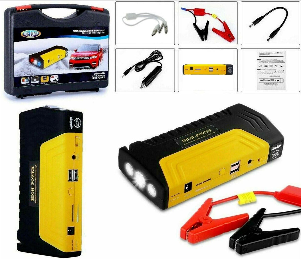 Hordozható autós indító és power bank kofferrel